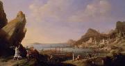 Bartholomeus Breenbergh Coastal Landscape with Balaam and the Ass painting